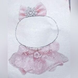 👑 Pink Princess Costume Dress with Bow for Labubu Mini Doll Toy Kids Accessory